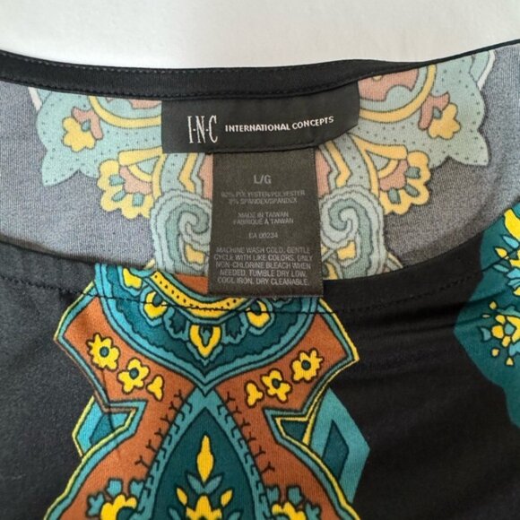 Inc Paisley Print Tunic Dress Black - Picture 5 of 5